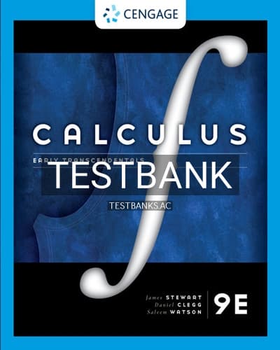 Test Bank for Calculus Early Transcendentals 9th Edition by Stewart cover