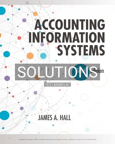 Solutions for Accounting Information Systems 10th Edition by Hall cover