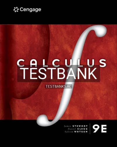 Test Bank for Calculus 9th Edition by Stewart cover
