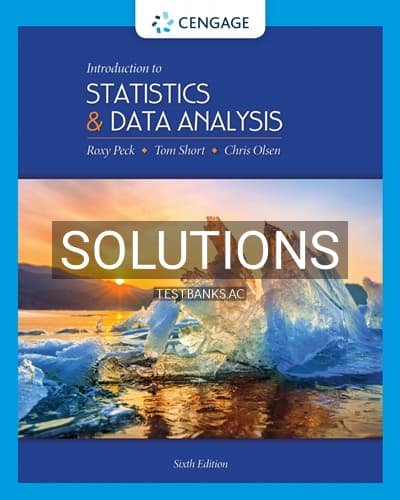 Solutions for Introduction to Statistics and Data Analysis 6th Edition by Peck cover