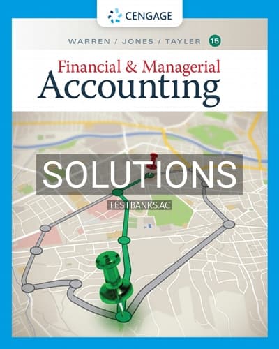Solutions for Financial & Managerial Accounting 15th Edition by Warren cover