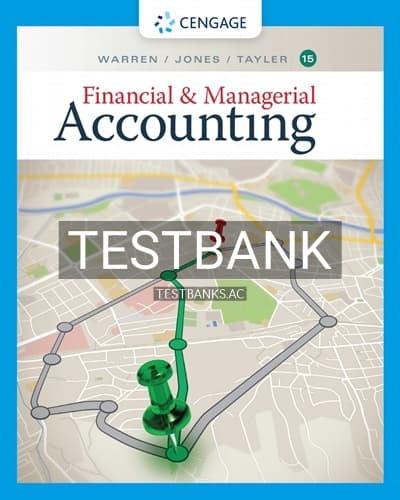 Test Bank for Financial & Managerial Accounting 15th Edition by Warren cover