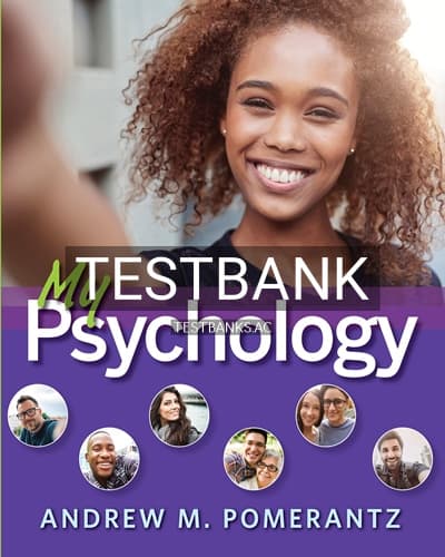 Test Bank for My Psychology 1st Edition by Pomerantz cover