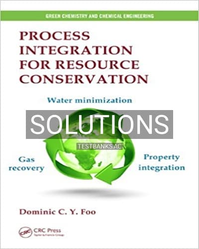 Solutions for Process Integration for Resource Conservation 1st Edition by Foo cover
