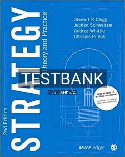 Test Bank for Strategy Theory and Practice 2nd Edition by Clegg cover