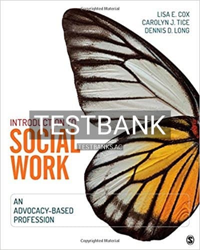 Test Bank for Introduction to Social Work An Advocacy Based Profession 1st Edition by Cox cover