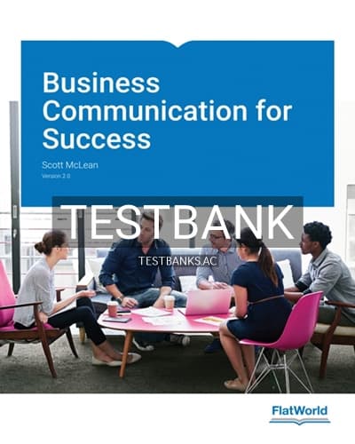 Test Bank for Business Communication for Success Vesrion 2 0 2nd Edition by McLean cover