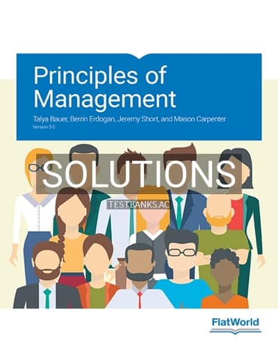 Solutions for Principles of Management Version 3 0 3rd Edition by Bauer cover