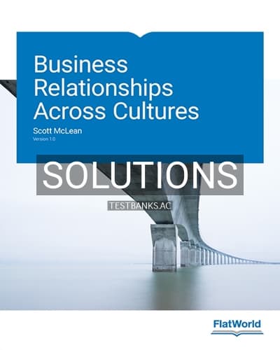 Solutions for Business Relationships Across Cultures Version 1 0 1st Edition by McLean cover