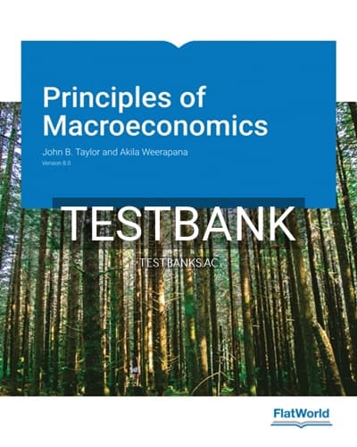 Test Bank for Principles of Macroeconomics Version 8 0 8th Edition by Taylor cover