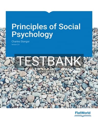 Test Bank for Principles of Social Psychology Version 2 0 2nd Edition by Stangor cover