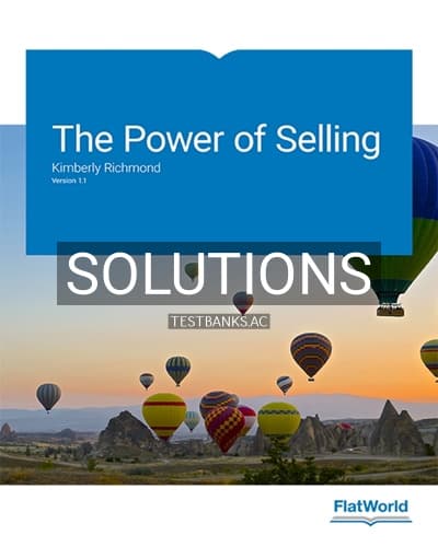 Solutions for Power of Selling Version 1 1 1st Edition by Richmond cover