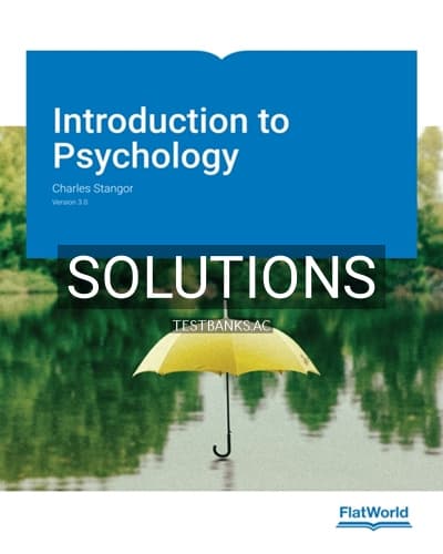 Solutions for Introduction to Psychology Version 3 0 3rd Edition by Stangor cover