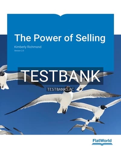 Test Bank for Power of Selling Version 2 2nd Edition by Richmond cover