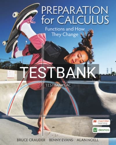 Test Bank for Preparation for Calculus 1st Edition by Crauder cover