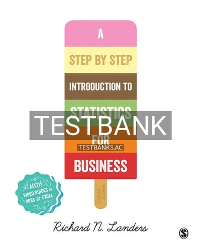 Test Bank for Step-By-Step Introduction to Statistics for Business 2nd Edition by Landers cover