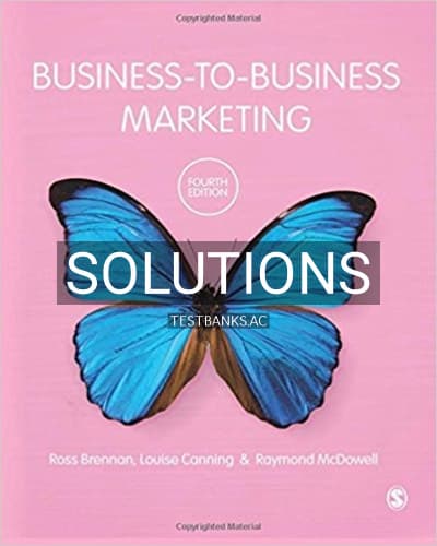 Solutions for Business to Business Marketing 4th Edition by Brennan cover