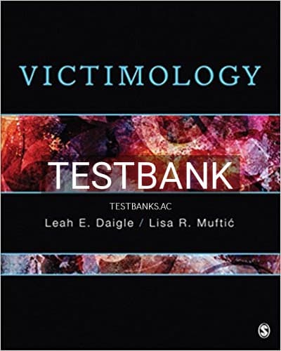 Test Bank for Victimology 1st Edition by Daigle cover