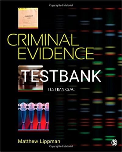 Test Bank for Criminal Evidence 1st Edition by Lippman cover