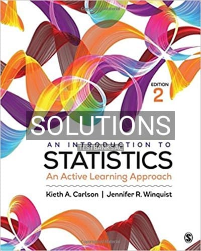 Solutions for Introduction to Statistics An Active Learning Approach 2nd Edition by Carlson cover