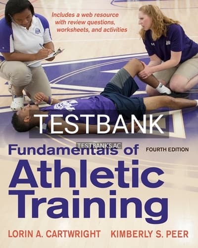 Test Bank for Fundamentals of Athletic Training 4th Edition by Cartwright cover