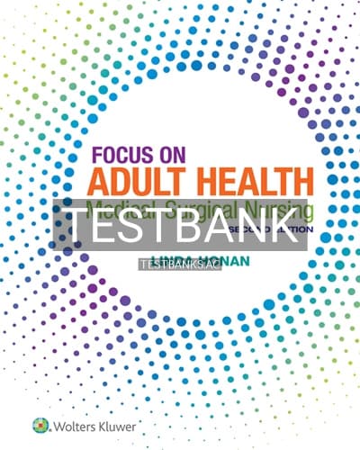 Test Bank for Focus on Adult Health Medical-Surgical Nursing 2nd Edition by Honan cover