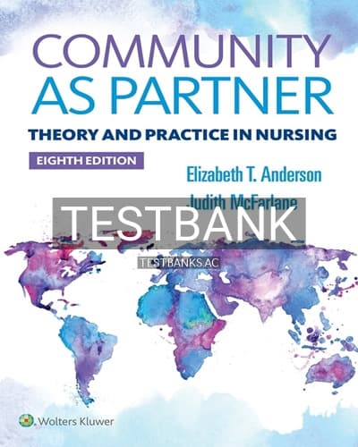 Test Bank for Community As Partner 8th Edition by Anderson cover