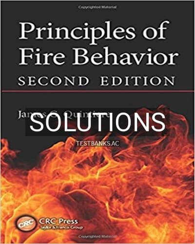 Solutions for Principles of Fire Behavior 2nd Edition by Quintiere cover