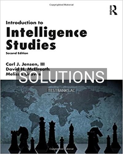 Solutions for Introduction to Intelligence Studies 2nd Edition by Jensen III cover