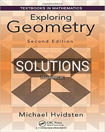 Solutions for Exploring Geometry 2nd Edition by Hvidsten cover