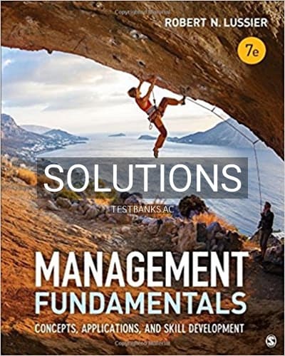 Solutions for Management Fundamentals Concepts Applications and Skill Development 7th Edition by Lussier cover