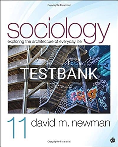 Test Bank for Sociology Exploring the Architecture of Everyday Life 11th Edition by Newman cover