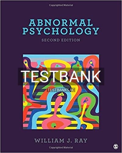Test Bank for Abnormal Psychology 2nd Edition by Ray cover