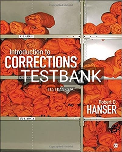 Test Bank for Introduction to Corrections 2nd Edition by Hanser cover