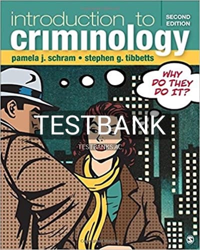 Test Bank for Introduction to Criminology Why Do They Do It 2nd Edition by Schram cover