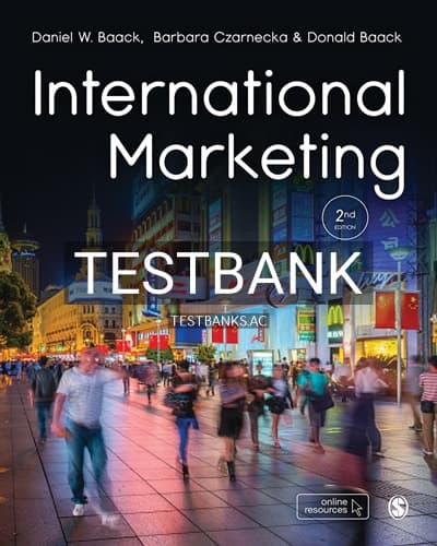 Test Bank for International Marketing 2nd Edition by Baack cover