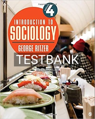 Test Bank for Introduction to Sociology 4th Edition by Ritzer cover
