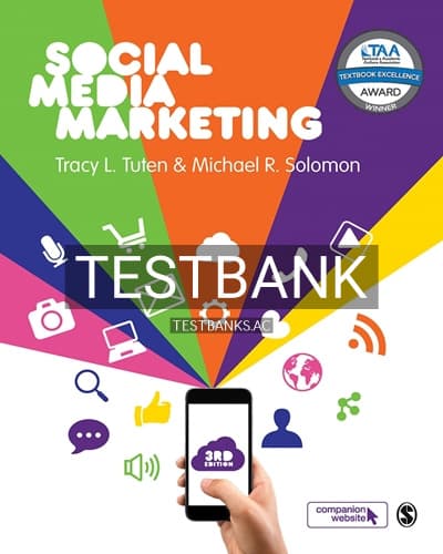 Test Bank for Social Media Marketing 3rd Edition by Tuten cover
