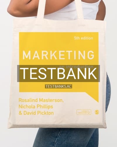 Test Bank for Marketing 5th Edition by Masterson cover