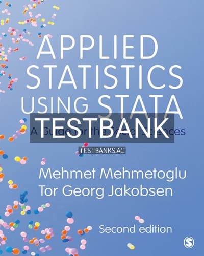 Test Bank for Applied Statistics Using Stata 2nd Edition by Mehmetoglu cover