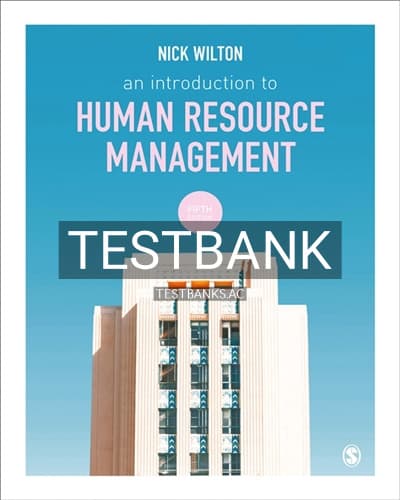 Test Bank for An Introduction to Human Resource Management 5th Edition by Wilton cover