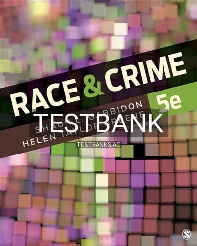 Test Bank for Race and Crime 5th Edition by Gabbidon cover