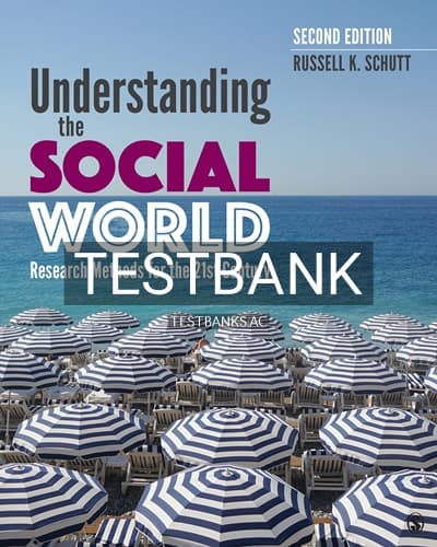 Test Bank for Understanding the Social World Research Methods for the 21st Century 2nd Edition by Schutt cover