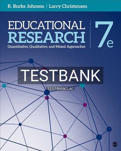 Test Bank for Educational Research 7th Edition by Johnson cover
