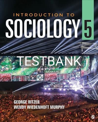 Test Bank for Introduction to Sociology 5th Edition by Ritzer cover