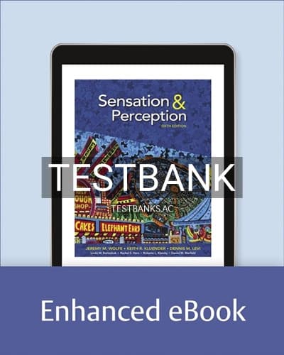 Test Bank for Sensation and Perception 6th Edition by Wolfe cover