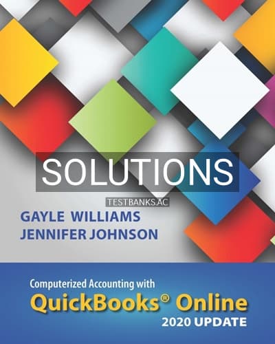 Solutions for Computerized Accounting with QuickBooks Online 4th Edition by Williams cover