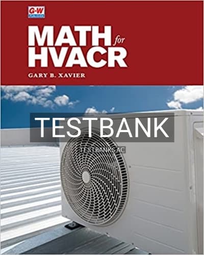 Test Bank for Math for HVACR 1st Edition by Xavier cover