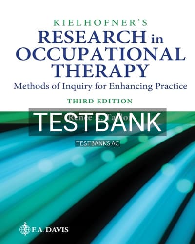 Test Bank for Kielhofner’s Research in Occupational Therapy 3rd Edition by Taylor cover