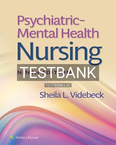 Test Bank for Psychiatric-Mental Health Nursing 9th Edition by Videbeck cover
